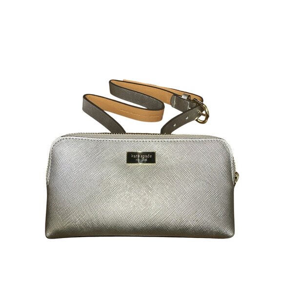 NWT Kate Spade New York Metallic Silver Belt Bag w/Adjustable Strap - Picture 4 of 8